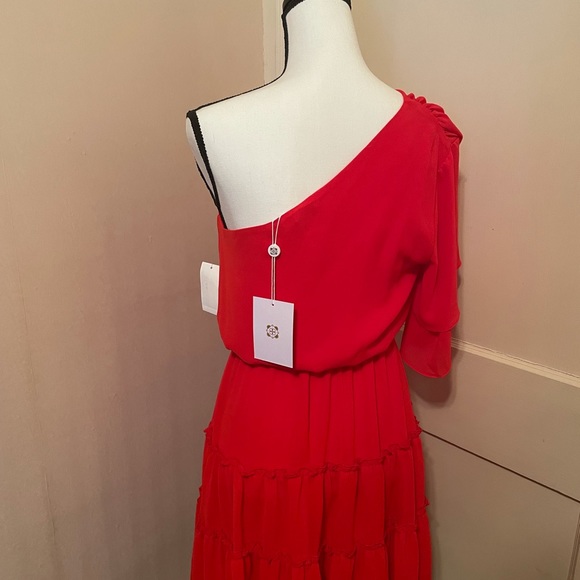 WAYF One-shoulder Red Dress - Picture 2 of 4